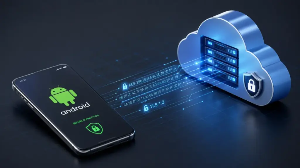 Technical infrastructure of a Passkey Google on Android binding.