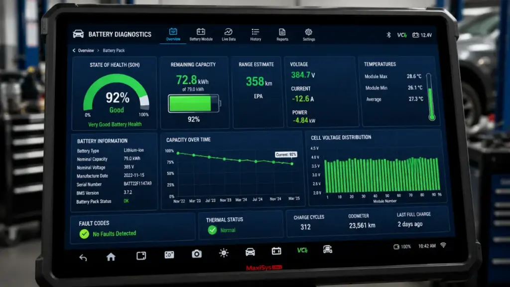 Tesla Model Y battery degradation analytics
