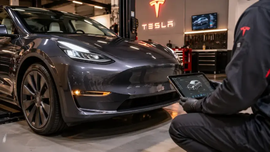 Tesla Recall examining 15 vehicles in a service hub