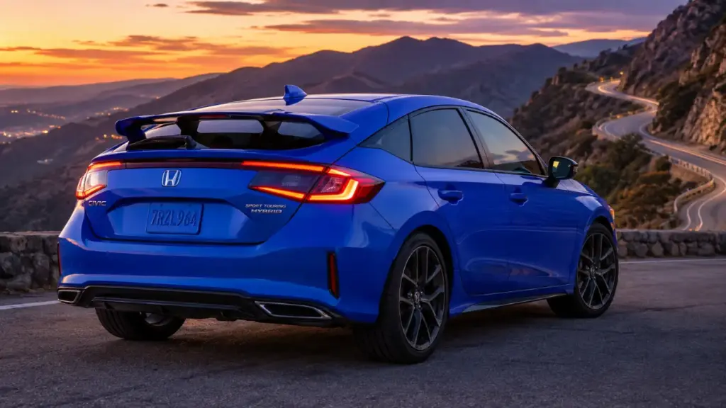 The agile Honda Civic Sport Touring Hybrid, perfect for drivers seeking engagement in the best hybrid sedans under $35k.