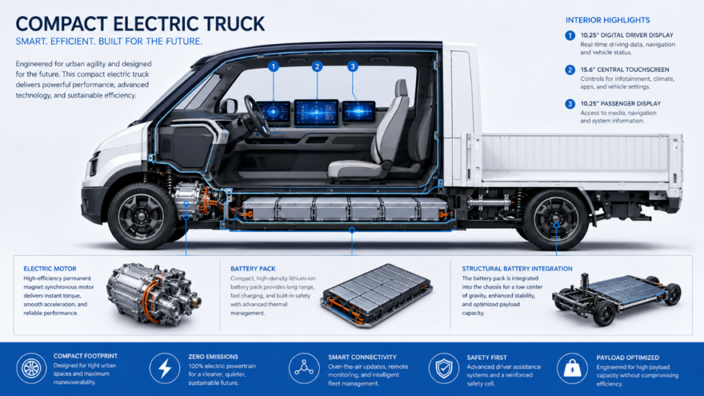 The structural design of Ford's upcoming Electric Truck focused on efficiency.