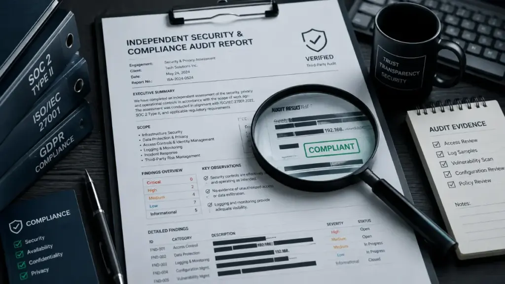 Third-party security assessment documentation for consumer vpns