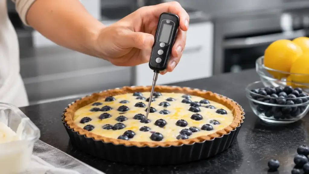 digital-meat-thermometer-probe-checking-the-core-of-a-cold-set-citrus-tart