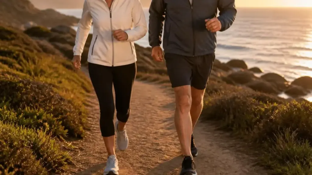 active-senior-couple-walking-outdoors-daily-exercise-habit