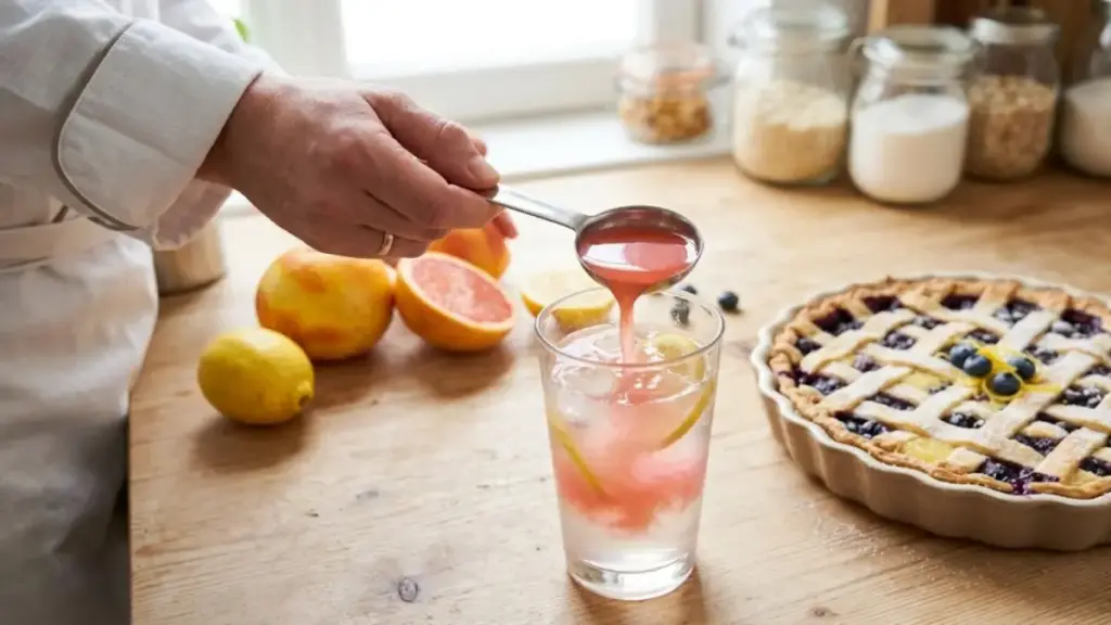adding-pink-grapefruit-juice-to-iced-lemon-soda