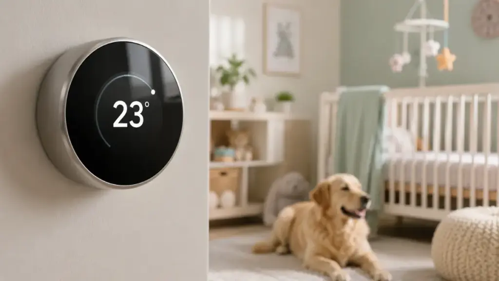 adjusting-digital-room-thermostat-settings-to-protect-vulnerable-canine-litters