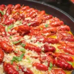 advanced high heat broiling and lipid emulsification methods in a crayfish thermidor recipe