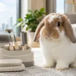 advanced high rise lagomorph husbandry and grooming station setup for the american fuzzy lop rabbit