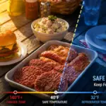 backyard picnic table thermal danger zone dangerous food for cookout