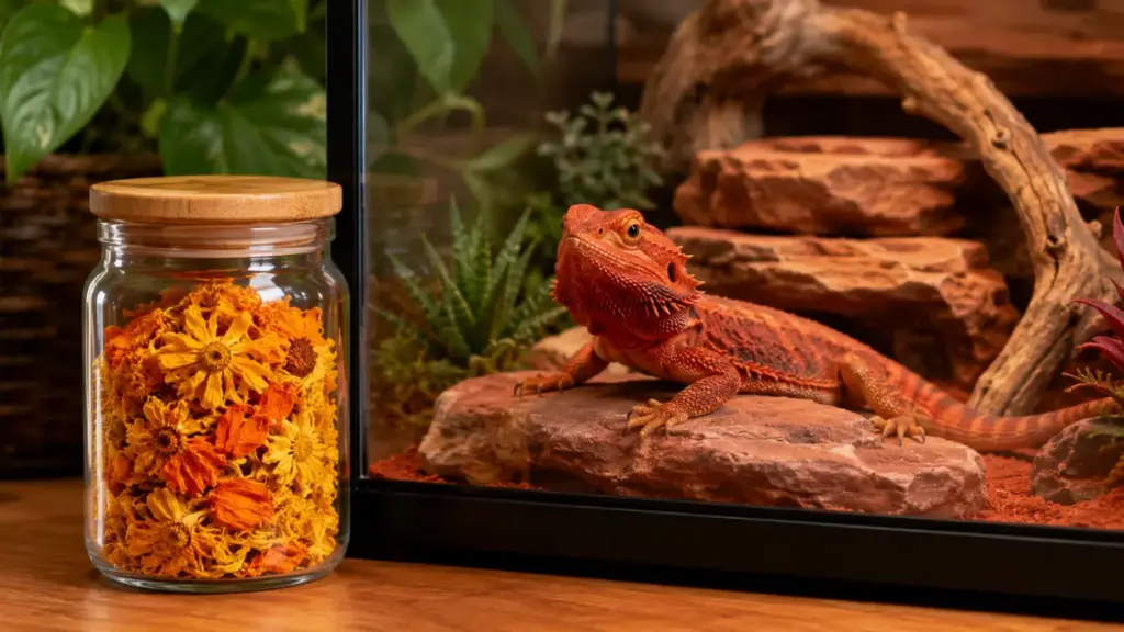 bearded-dragon-colors-dried-marigold-petals-to-enhance-your-red-bearded-dragon-color