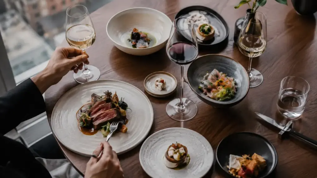 best-restaurants-new-york-diner-enjoying-multi-course-meal