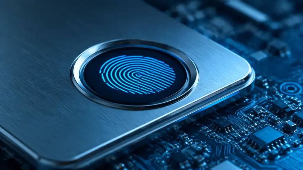  biometric fingerprint scanner technology used for passkeys authentication