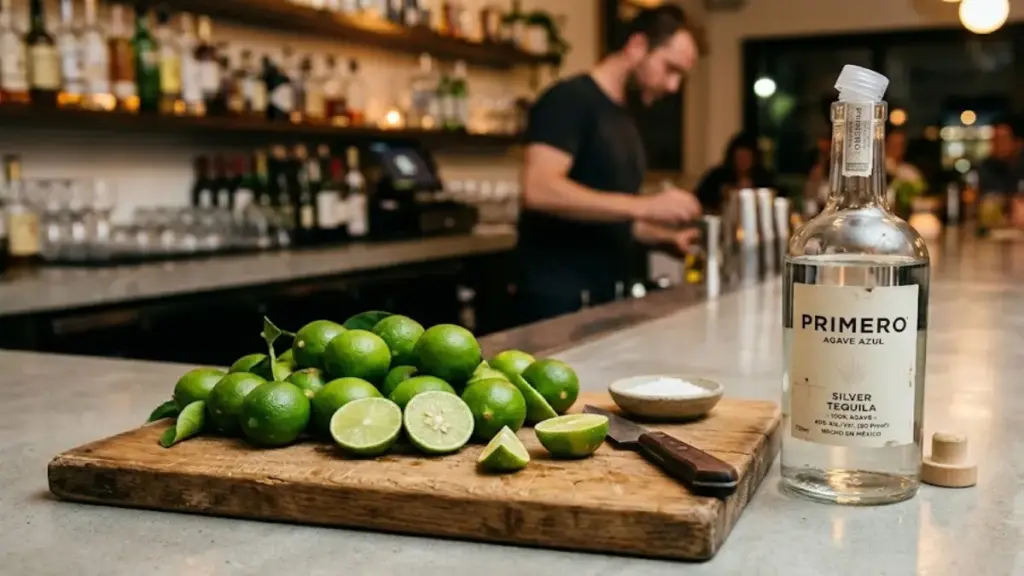 budget-silver-tequila-bottle-arranged-with-fresh-key-limes-to-evaluate-summer-cocktail-recipes