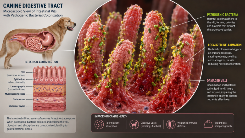 canine-intestinal-bacteria-inflammation-blocking-dog-food-aggression-training