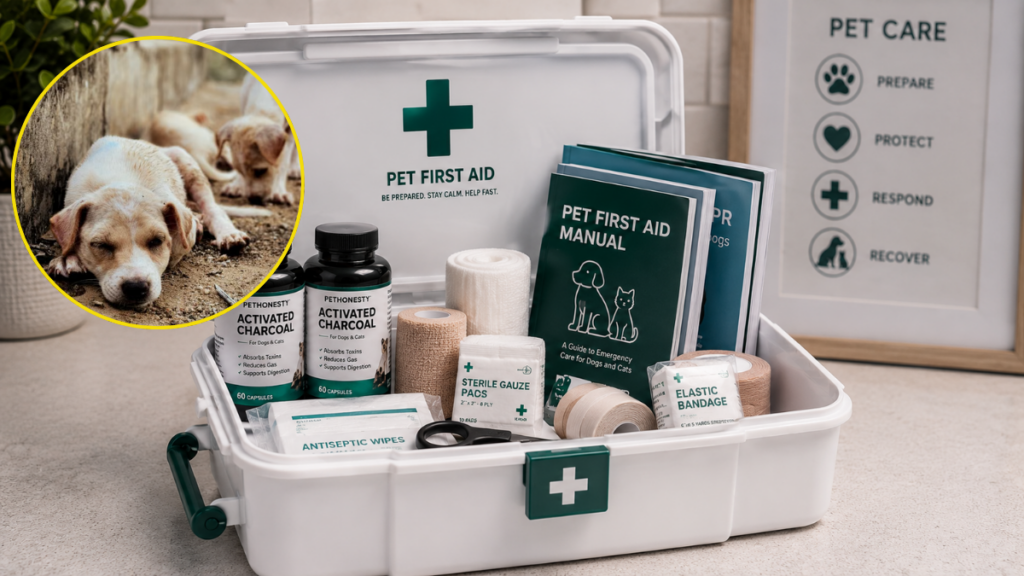 Pet first aid assembly for the low fat dog food for pancreatitis manual