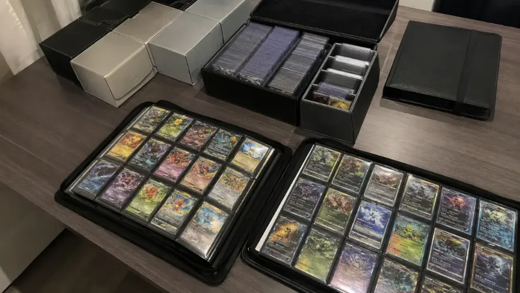 collector-looking-at-price-charts-for-pokémon-pitch-black-card-list
