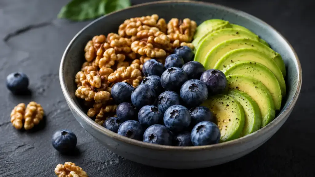 ceramic-bowl-of-walnuts-blueberries-and-avocados-for-physical-activity-dementia