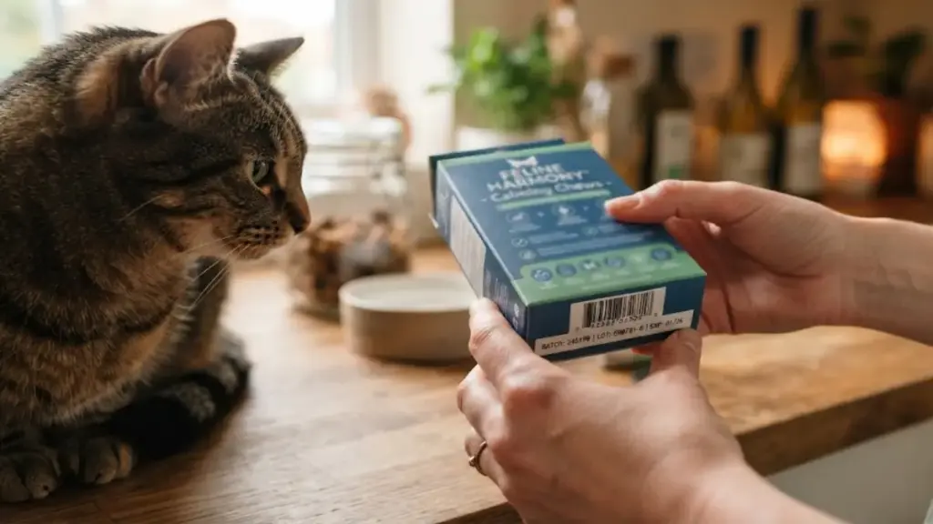 checking-printed-barcodes-on-a-pet-calming-product-to-treat-feline-stress-symptoms
