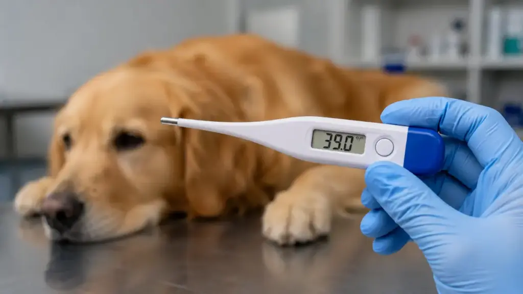 checking-temperature-after-rabies-injection-for-dog