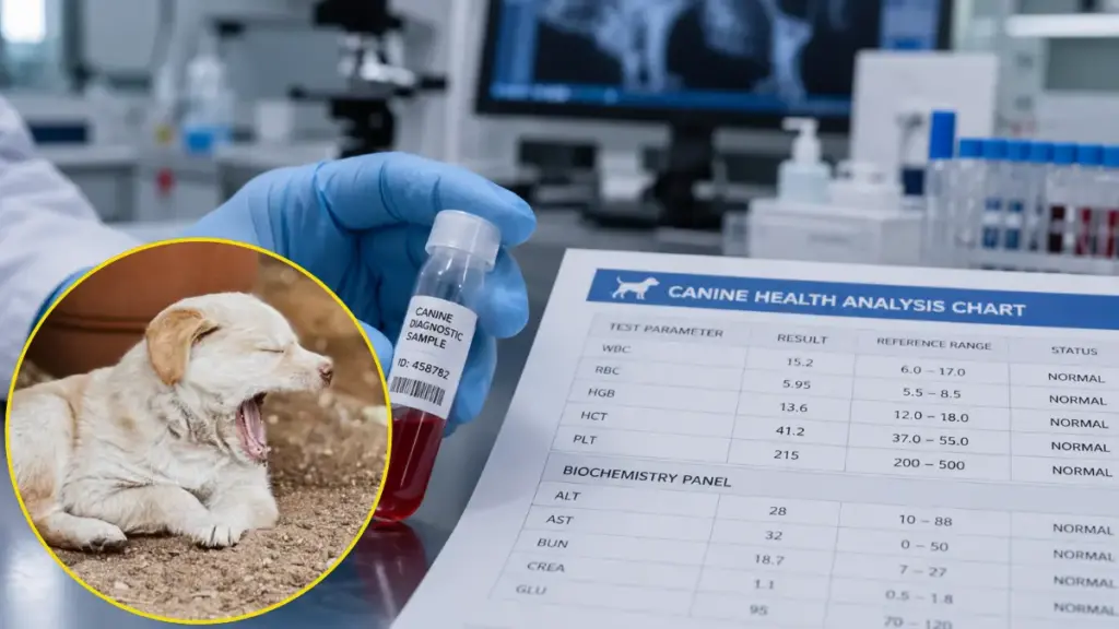 close-up-of-veterinary-technician-holding-clear-diagnostic-sample-vial-related-to-dangerous-colors-of-dog-feces