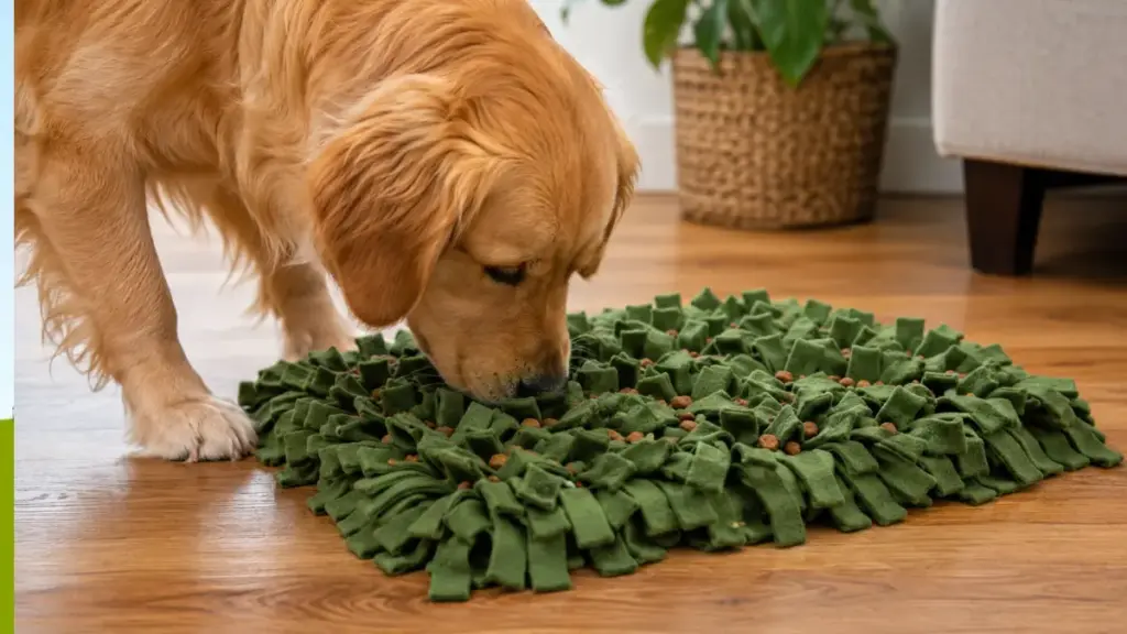 colorful-fabric-canine-snuffle-mat-loaded-with-dry-food-treats-on-a-floor