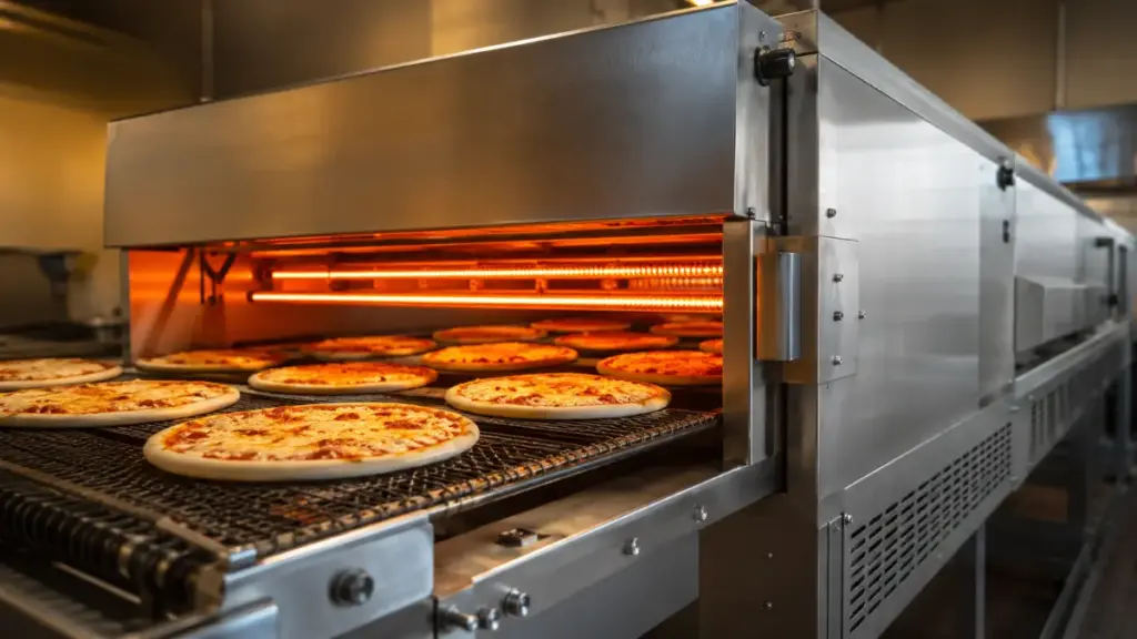 commercial-conveyor-belt-pizza-oven-baking-cheap-fast-food-pizza-pies