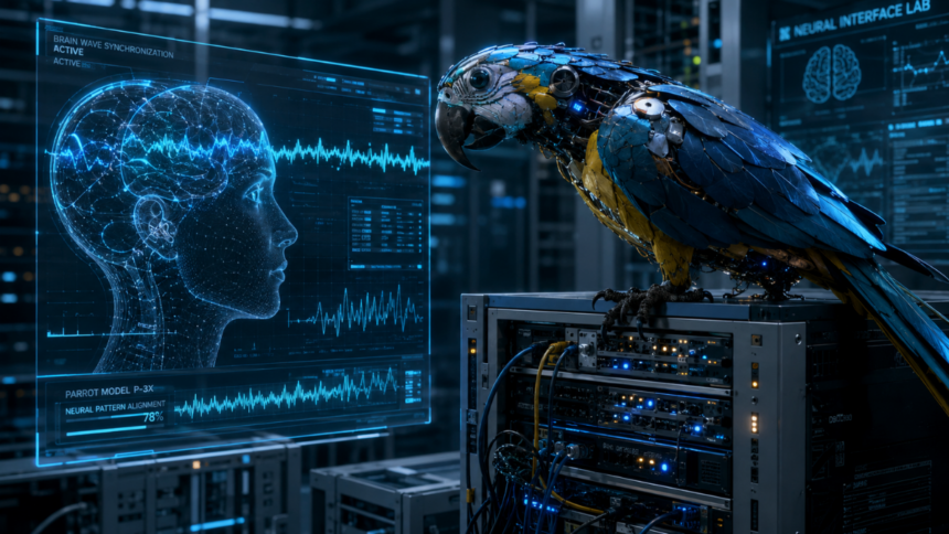 concept of artificial artificial intelligence parrot