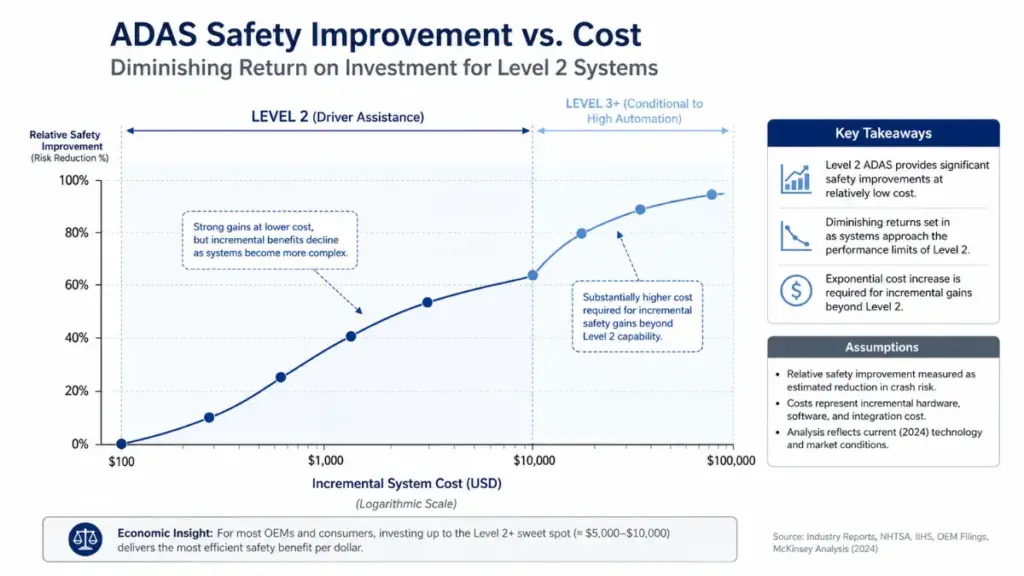 cost-benefit analysis of Level 2 autonomy improvements