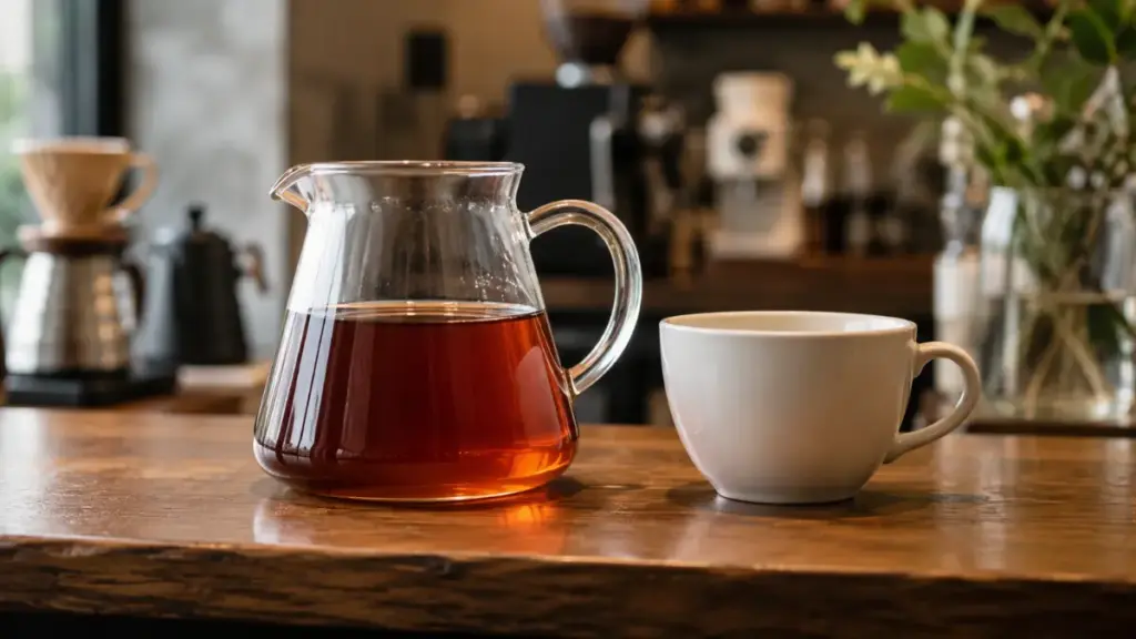 crystal-clear-amber-specialty-filter-coffee-in-a-glass-server-for-very-expensive-coffee