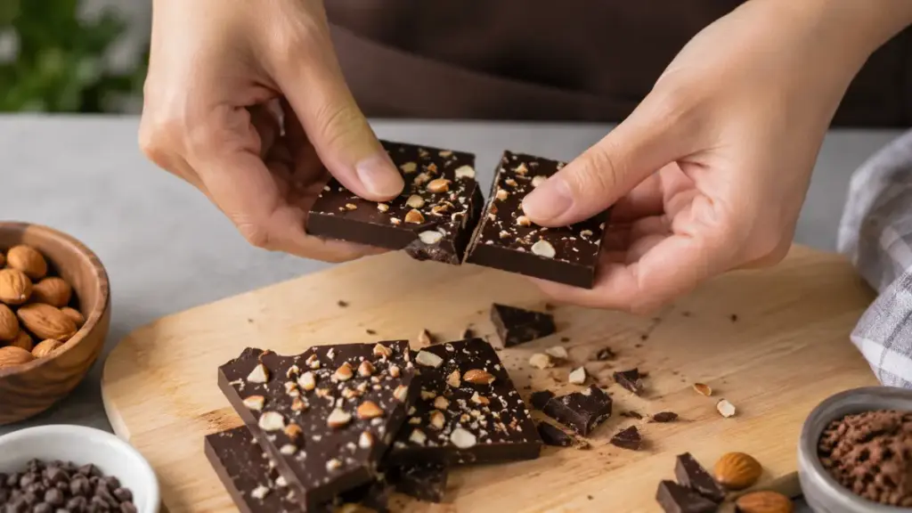 dark-chocolate-bark-topped-with-chopped-nuts-on-a-cutting-board