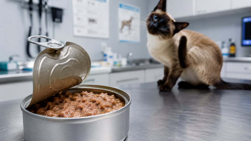 diagnostic evaluation for signs of cat allergy to canned food