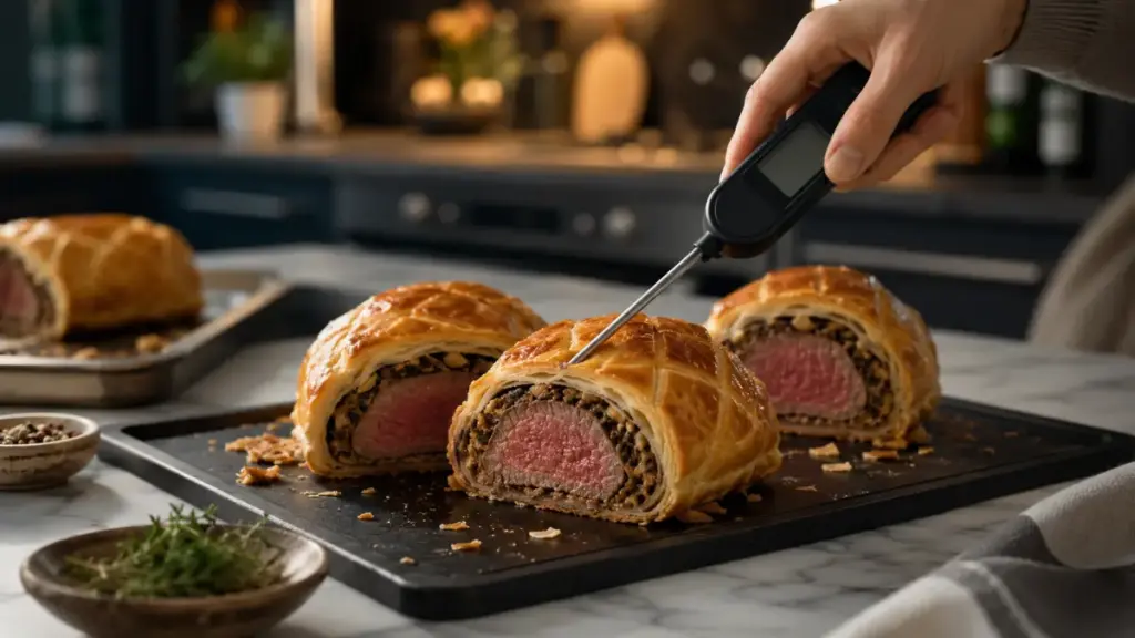 digital-meat-thermometer-probe-checking-the-core-of-a-golden-baked-pastry