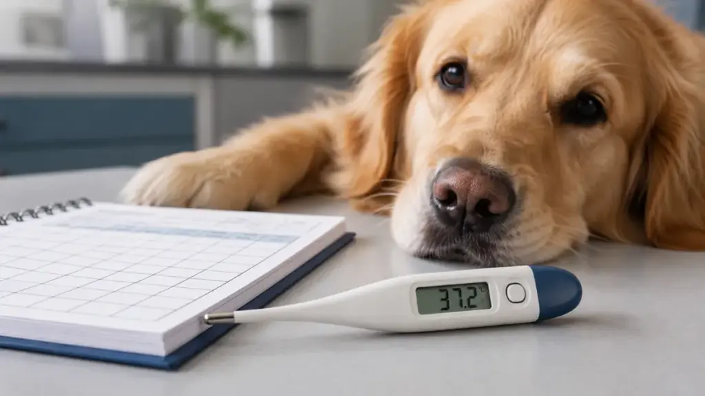 digital-rectal-thermometer-displaying-maternal-hypothermia-readings-for-a-sign-of-a-dog-giving-birth