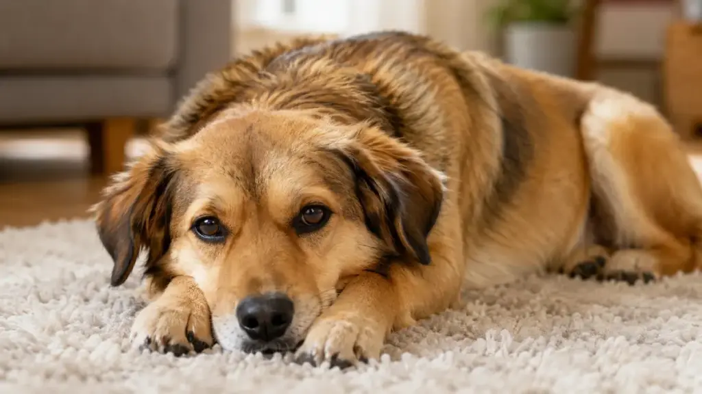 dog-resting-peacefully-on-rug
