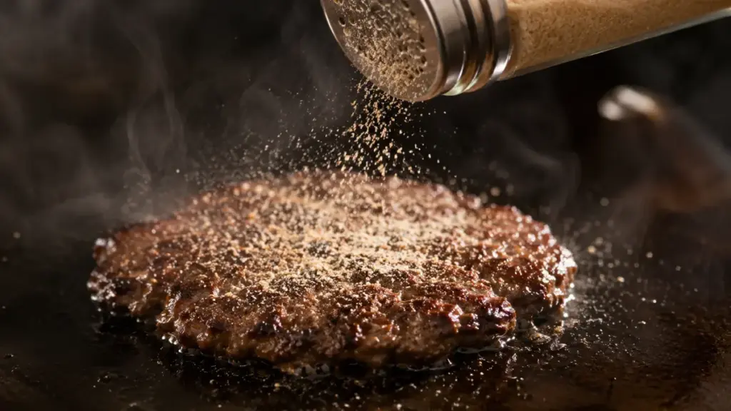 dusting-garlic-and-onion-powder-onto-a-sizzling-beef-patty-for-a-smash-burger
