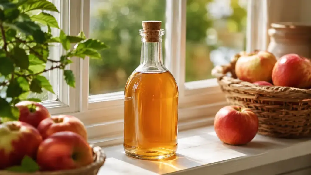 finished-bottle-of-raw-organic-apple-cider-vinegar-with-a-cork-stopper
