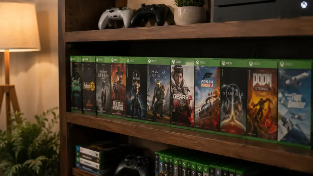  game-collection-shelf-with-xbox-cases-for-xbox-game-pass
