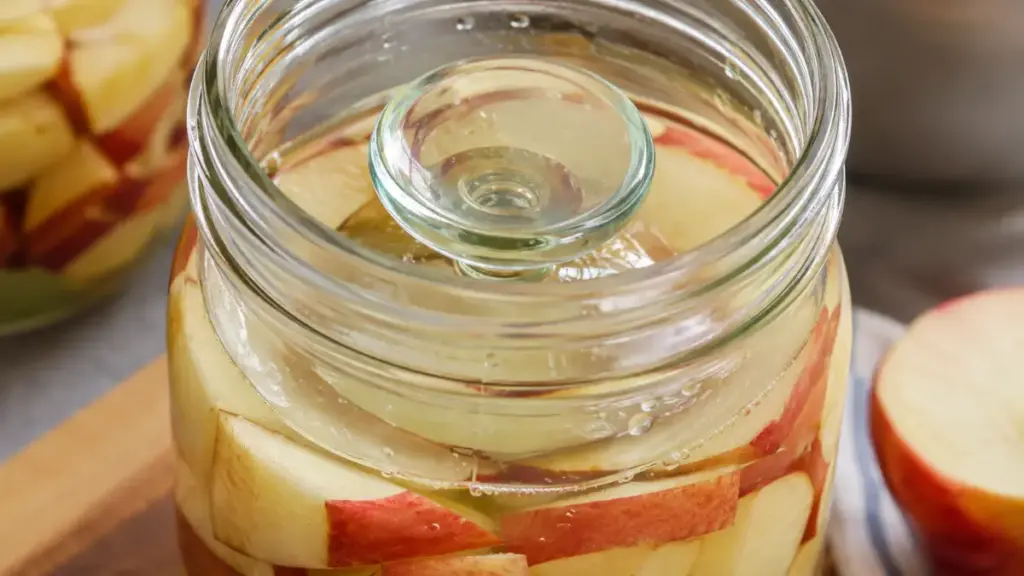 glass-fermentation-weight-submerging-sliced-apples-in-liquid-inside-a-jar