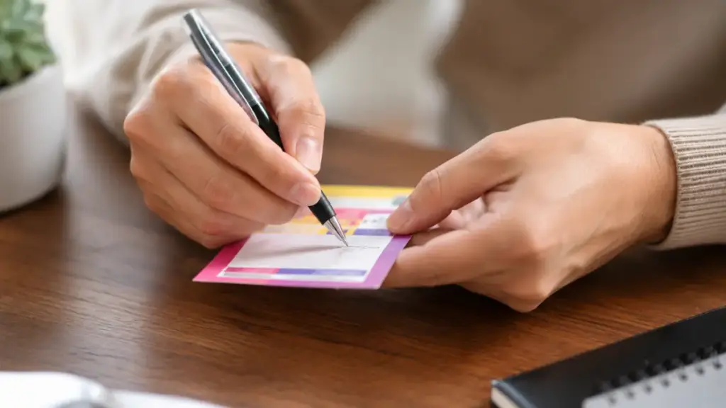  hand-signing-the-back-of-a-ticket-for-mdlottery-lottery
