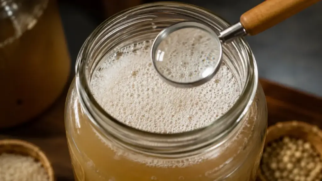 healthy-white-yeast-bubbles-forming-on-the-surface-of-a-clear-fermentation-jar