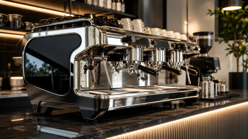high-end-commercial-espresso-machine-on-a-sleek-cafe-countertop-for-very-expensive-coffee