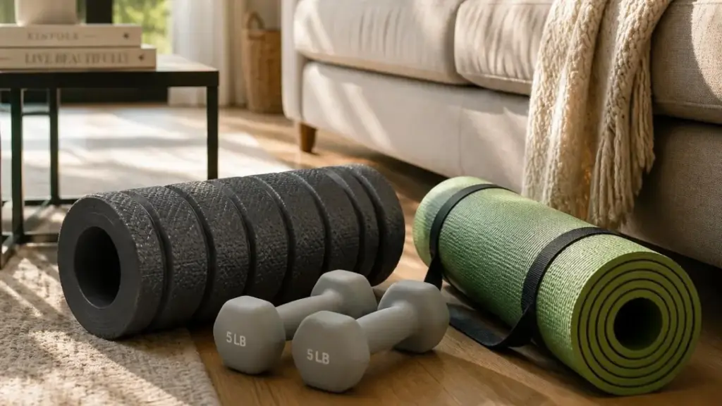 home-exercise-equipment-setup-for-beginner-fitness
