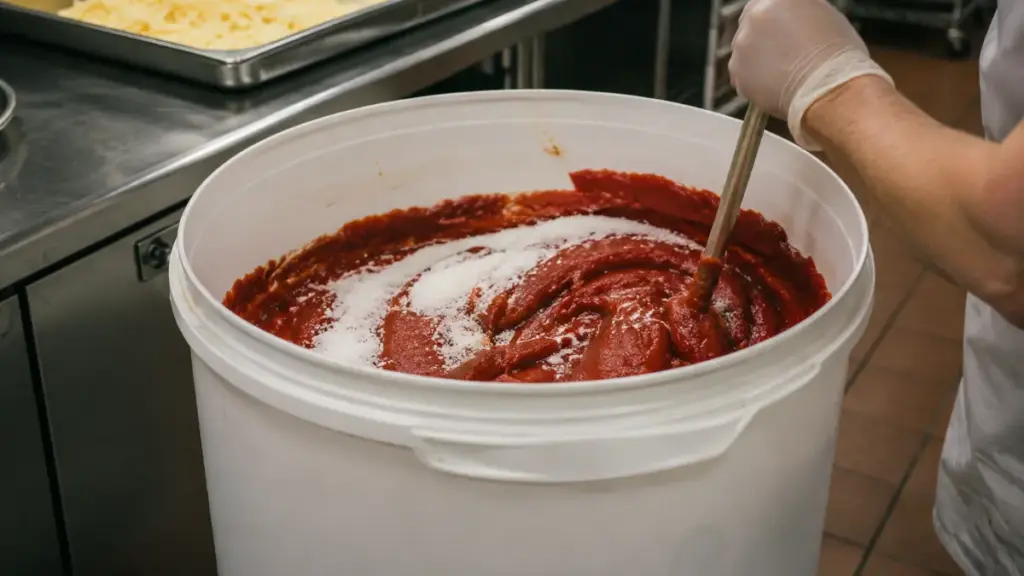 industrial-tomato-sauce-processing-with-sugar-additives-for-mass-market-fast-food-pizza