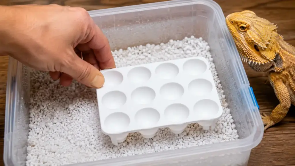 installing-specialized-plastic-egg-suspension-trays-to-protect-a-dragon-lay-eggs-batch