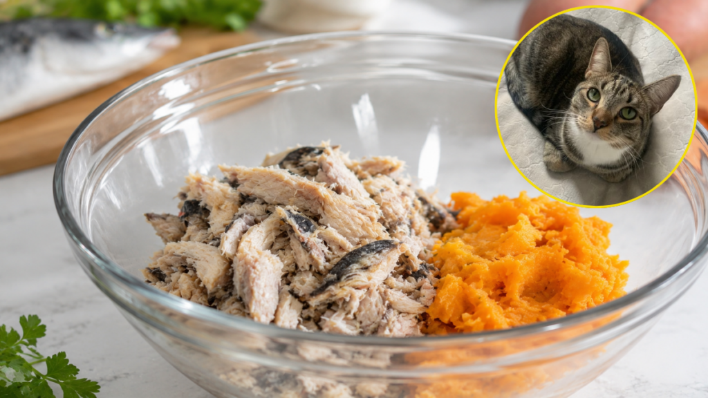 Combining mackerel and sweet potato for a healthy how to make homemade cat biscuit treats for malnourished cats variation