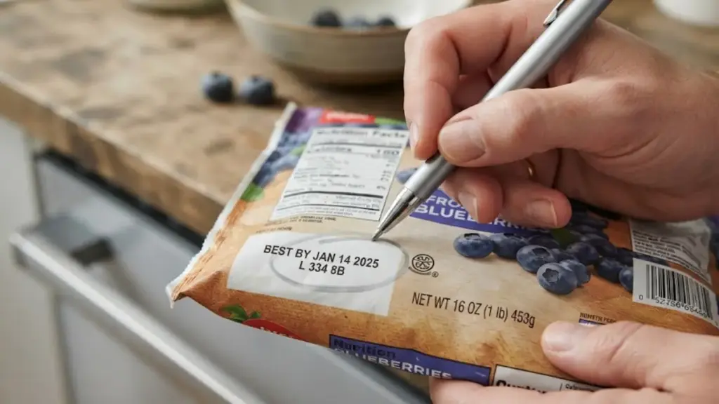 marking-a-frozen-food-lot-number-on-the-back-of-a-package
