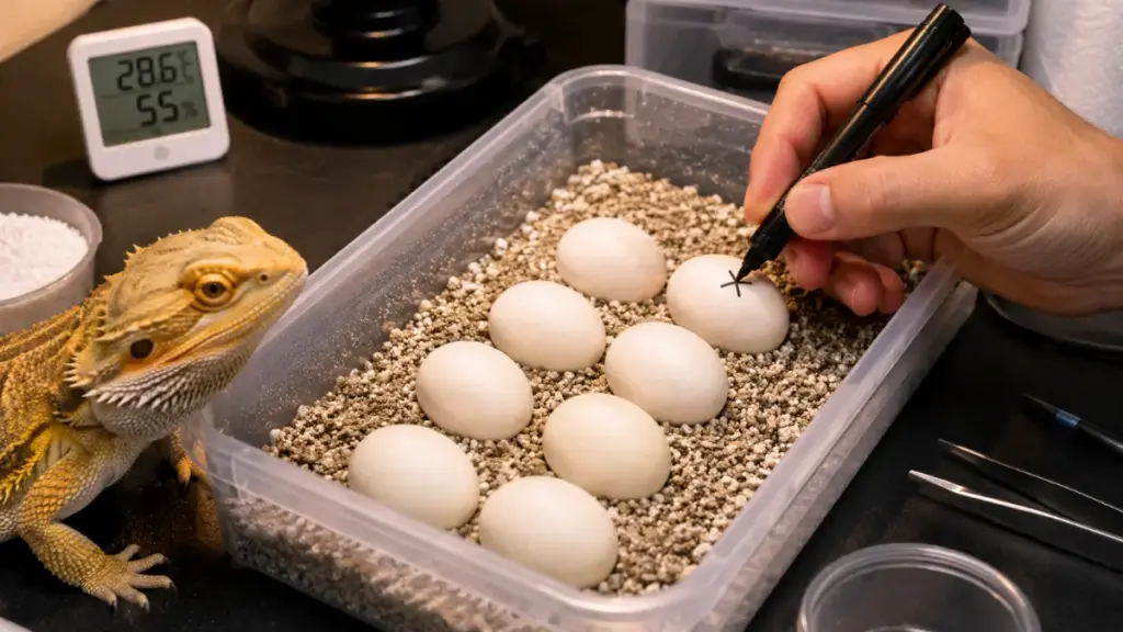 marking-top-surface-orientation-indicators-to-safeguard-a-fertile-dragon-lay-eggs-clutch