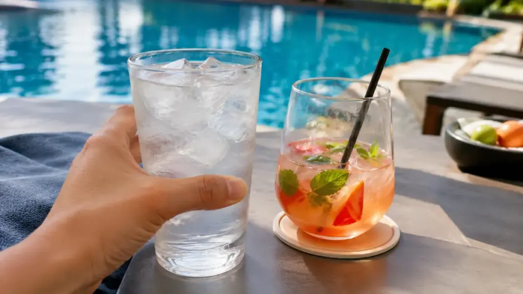 matching-a-glass-of-pure-ice-water-with-festive-beverages-to-balance-summer-cocktail-drinks