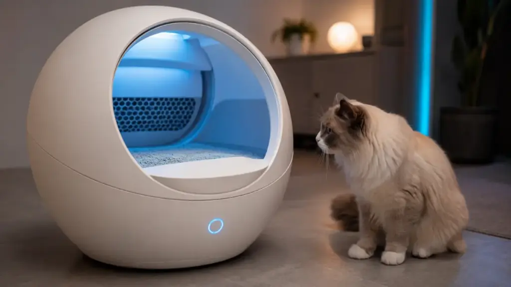 modern-automatic-self-cleaning-cat-litter-box-with-digital-control-panel