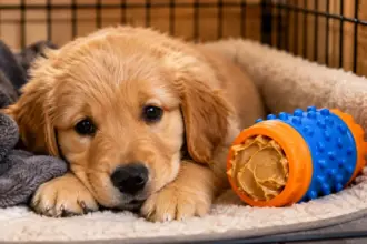 modern high rise canine stress management and sensory acclimation using dog treat toys